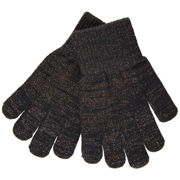 Mikk-Line Handsker - Sort med glimmer